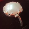 Natural pearl ring in 925 sterling silver with refined look