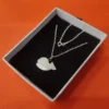 Silver 925 mother of pearl fish necklace in gift box