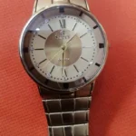 SLIDER Classic Gold-Tone Dress Quartz Watch on wrist