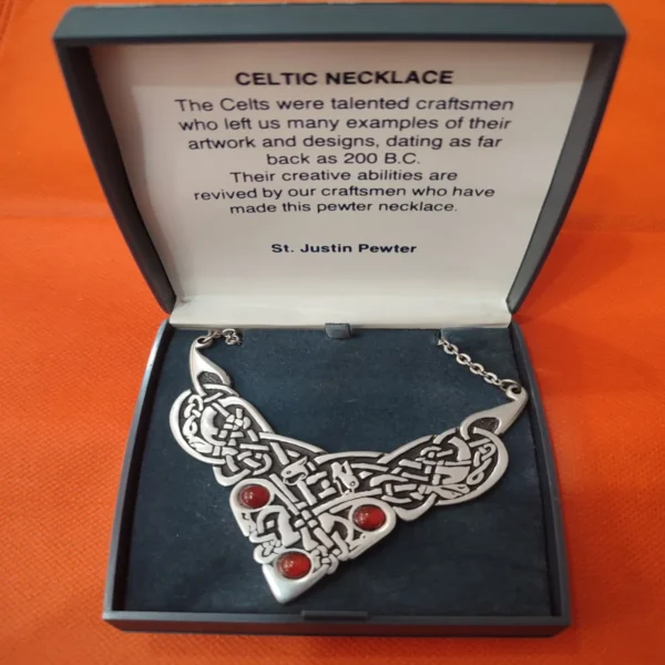 Handmade St. Justin Celtic necklace crafted in Cornwall