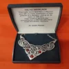 St. Justin Celtic triangle necklace in original presentation box